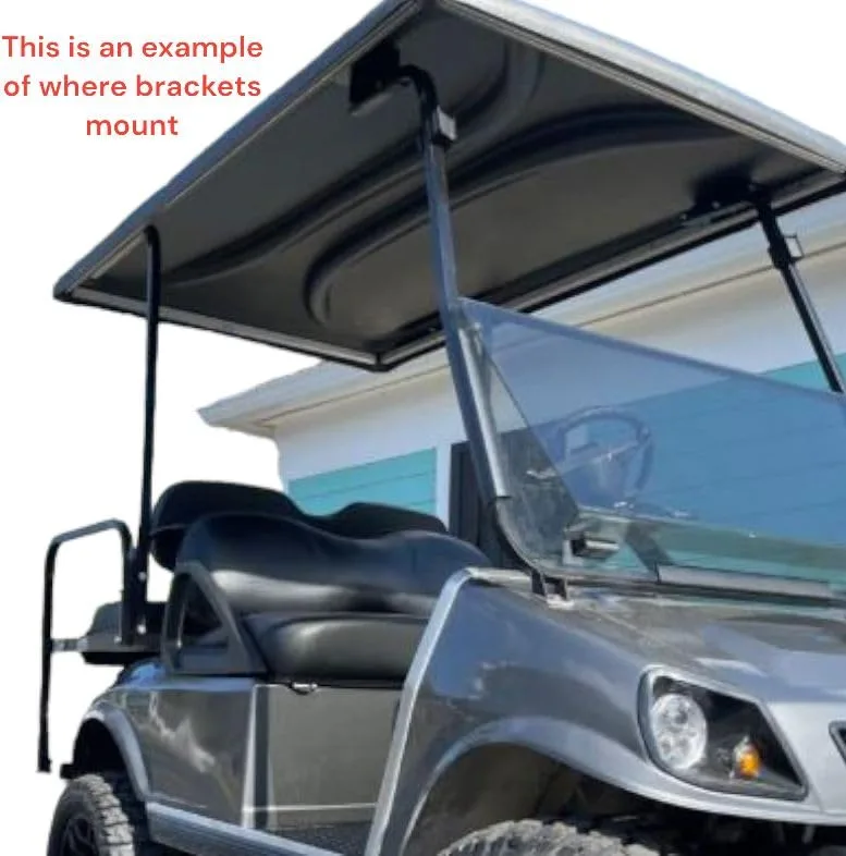3G K1406 80-Inch Black Roof Kit for Club Car DS image 4