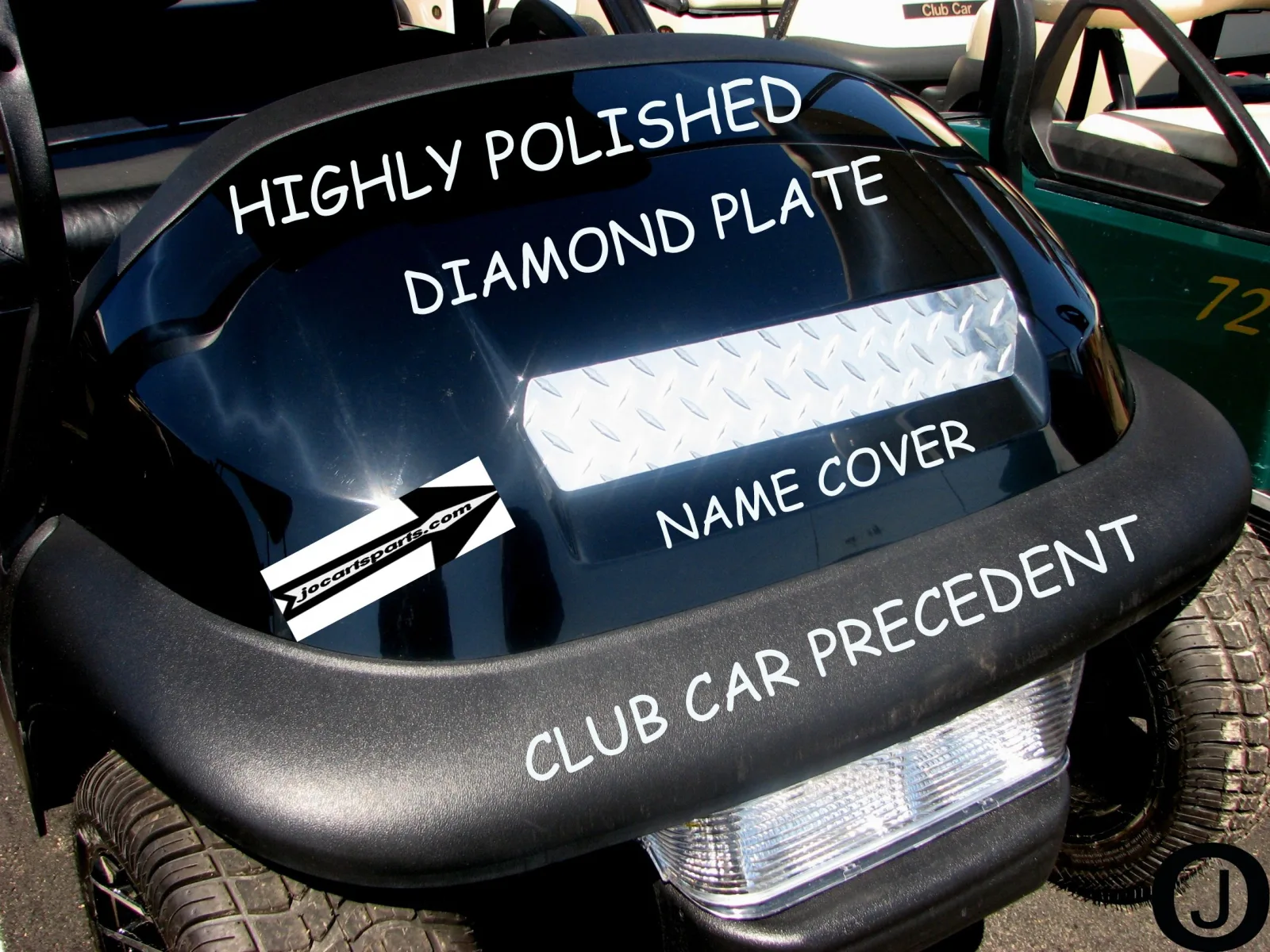 J & O Carts Parts Diamond Plate Name Cover for Club Car Precedent image 2