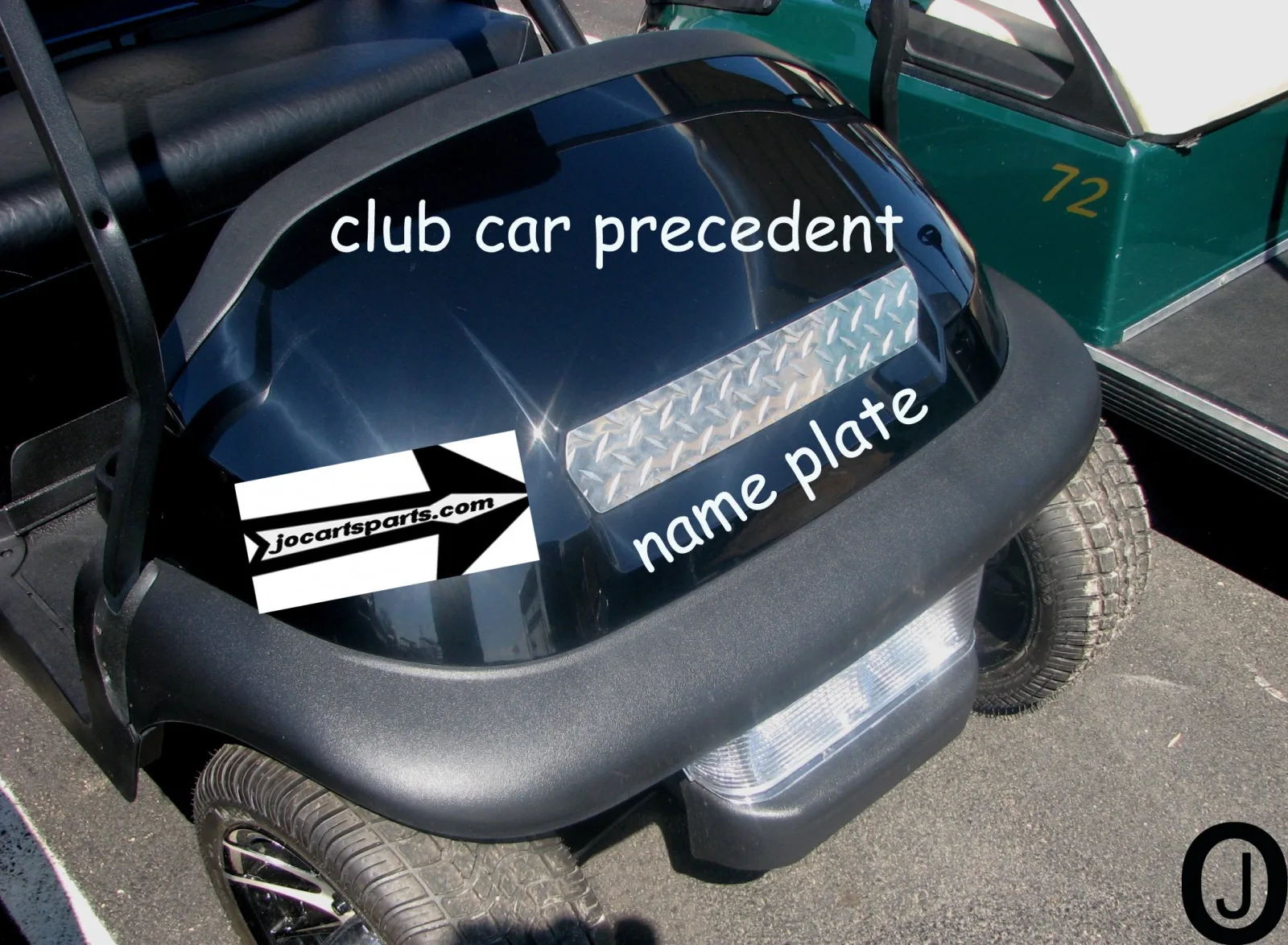 J & O Carts Parts Diamond Plate Name Cover for Club Car Precedent image 3