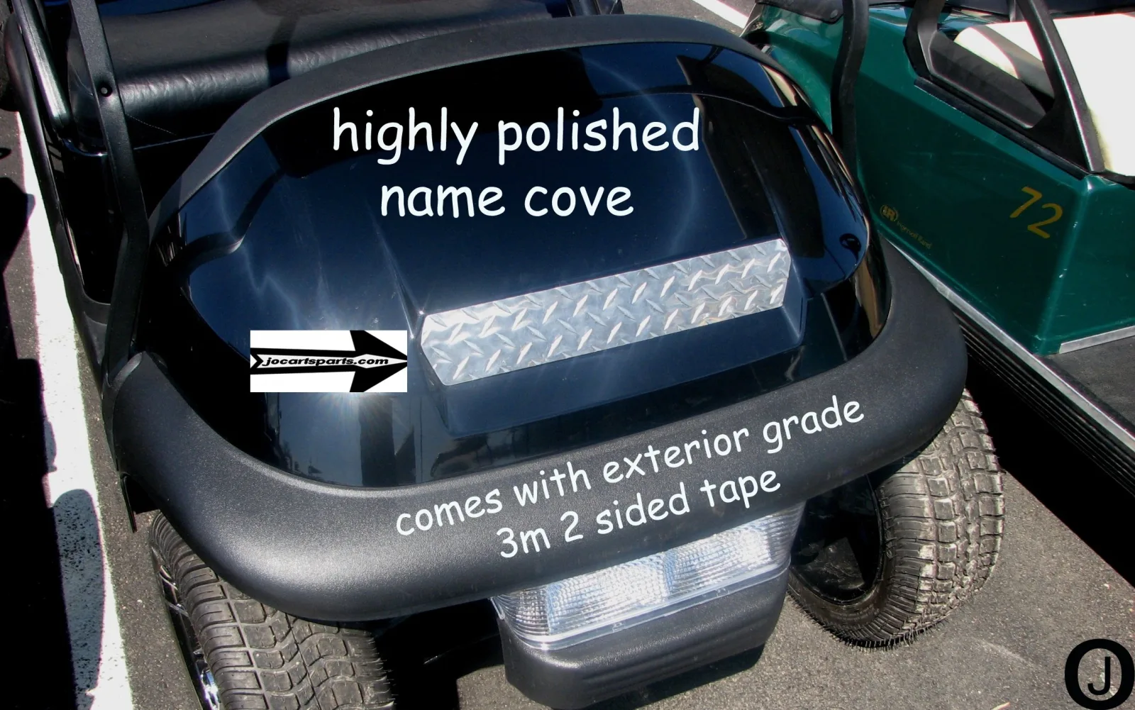 J & O Carts Parts Diamond Plate Name Cover for Club Car Precedent image 4