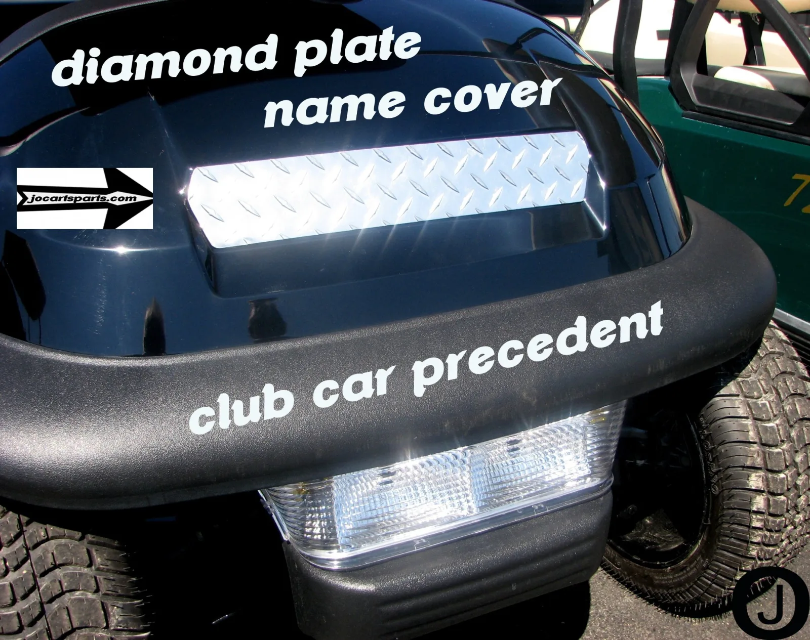 J & O Carts Parts Diamond Plate Name Cover for Club Car Precedent