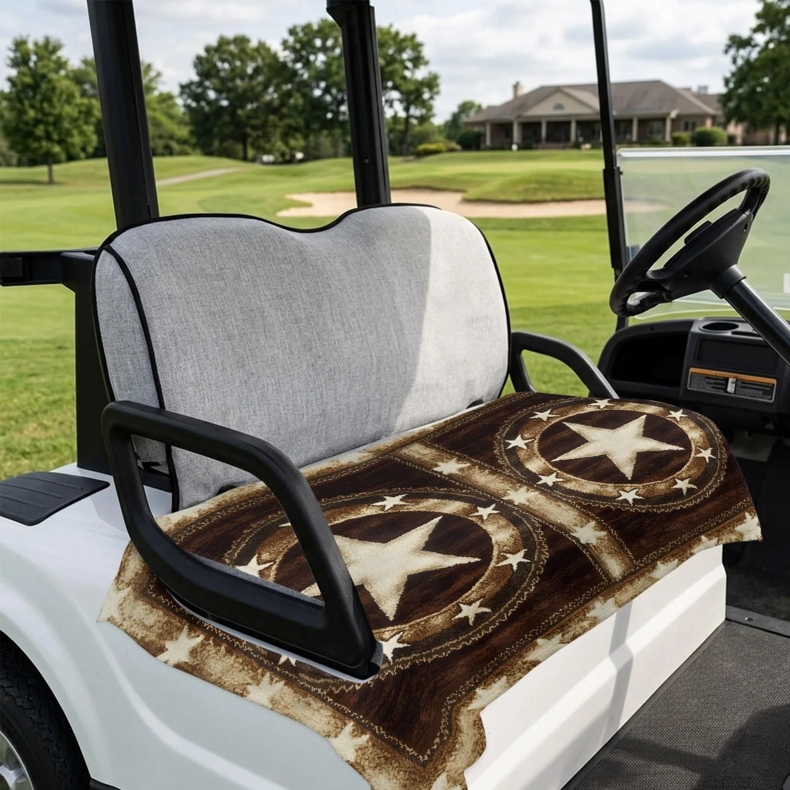 DecorLovee Tan Brown Golf Cart Seat Cover 51 x 31 in image 4