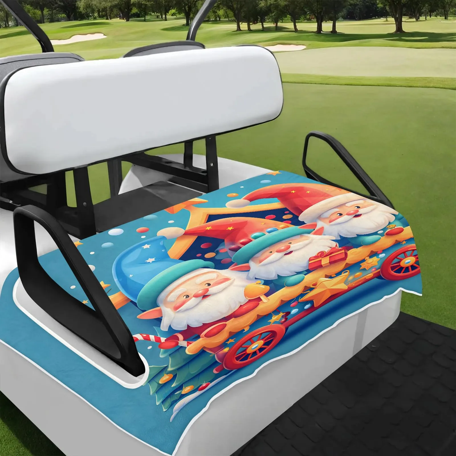 Tiveruda Golf Cart Seat Cover for Double Seats, Gnome Pattern