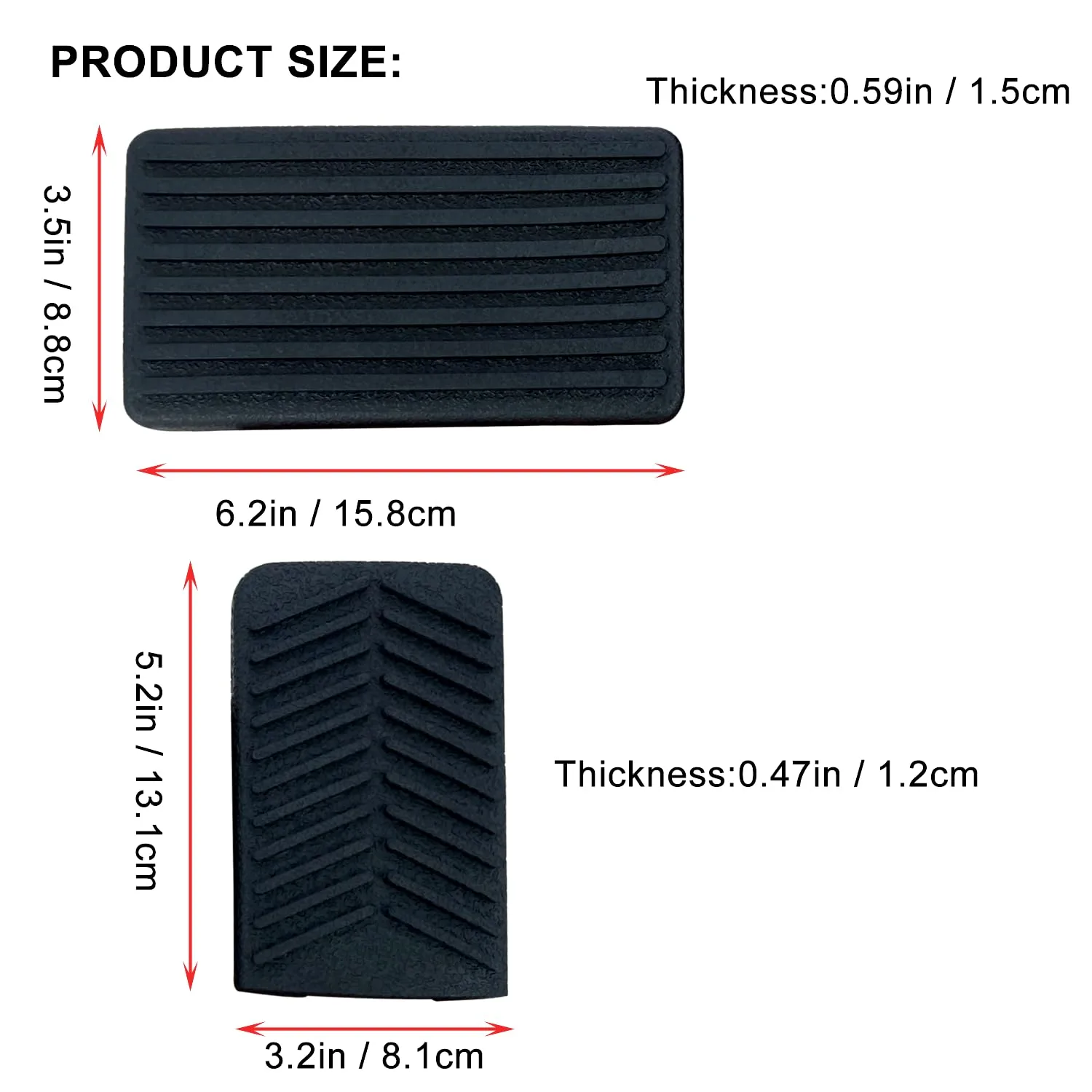 Phoddar EZGO RXV Pedal Pad Cover Kit 2008-Up image 2