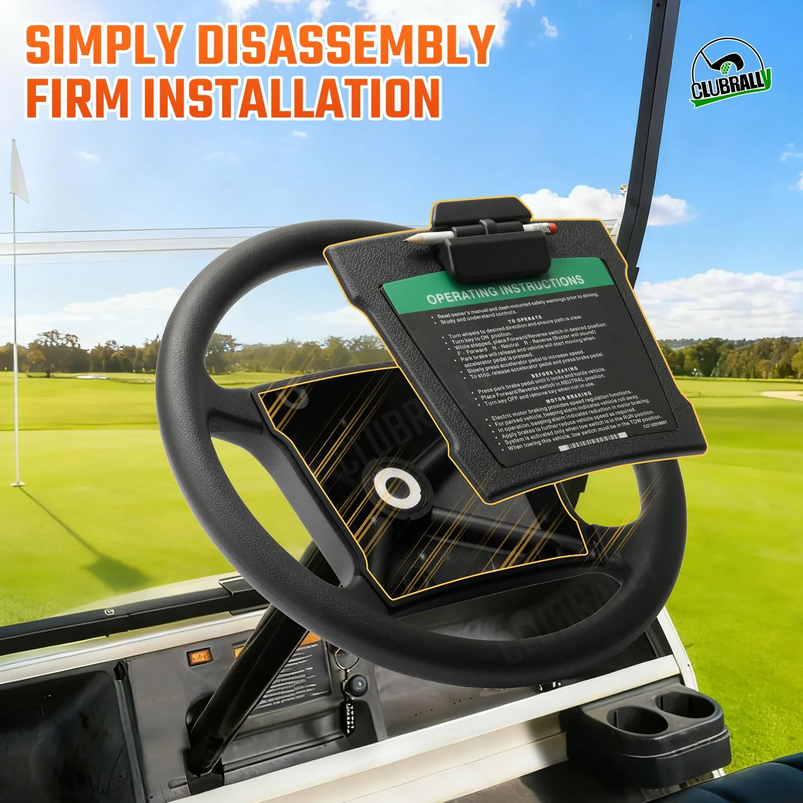 CLUBRALLY CB-179 Steering Wheel for Club Car DS image 4