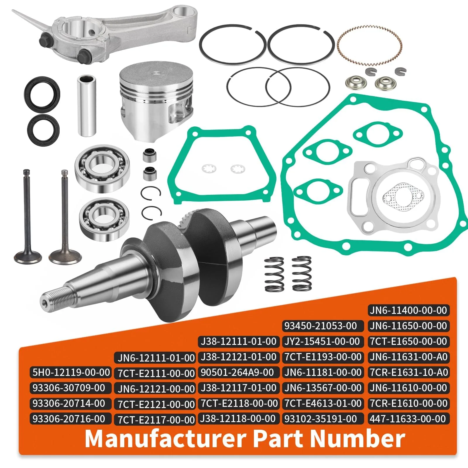 ZOZOYE Yamaha Golf Cart Engine Top-End Rebuild Kit image 3