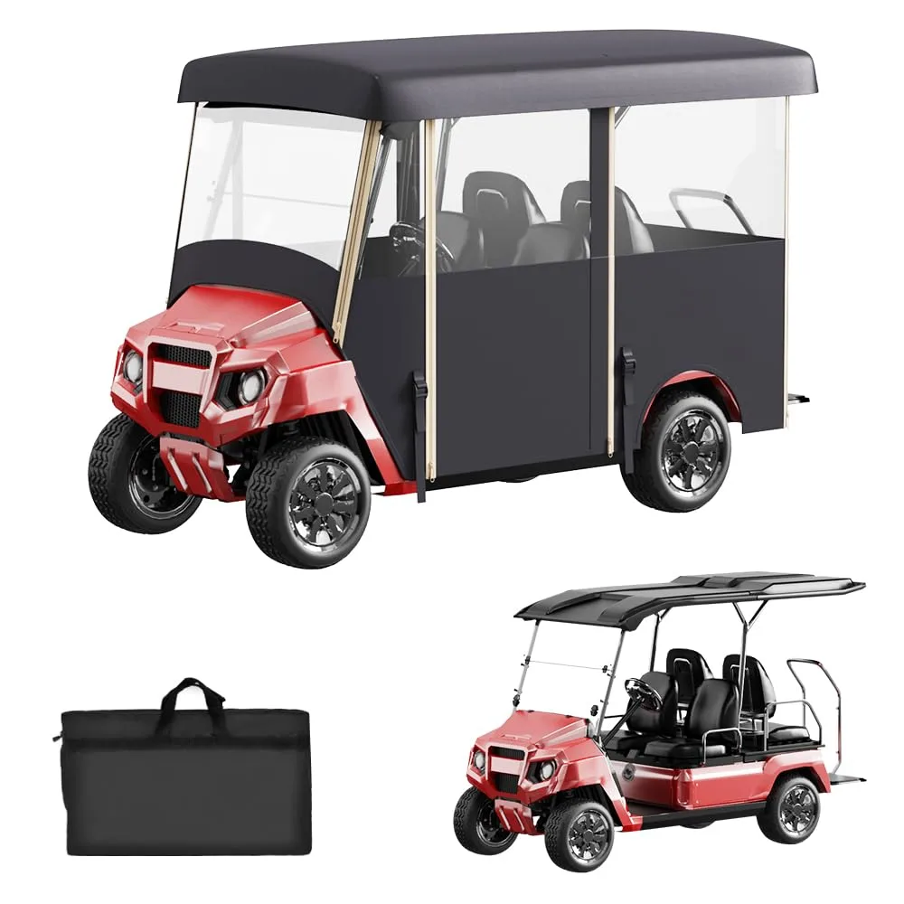 NiuWasmile GEF-F10 4-Passenger Golf Cart Enclosure — 86.6" Roof