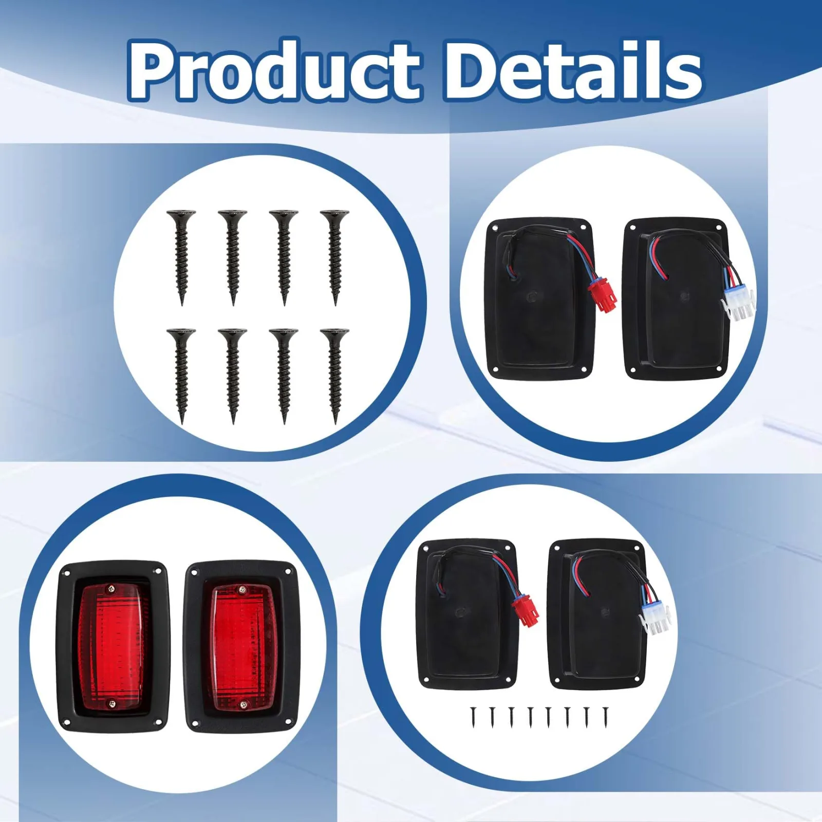 WFLNHB LED Taillight Pair for Club Car DS 1982+ image 2