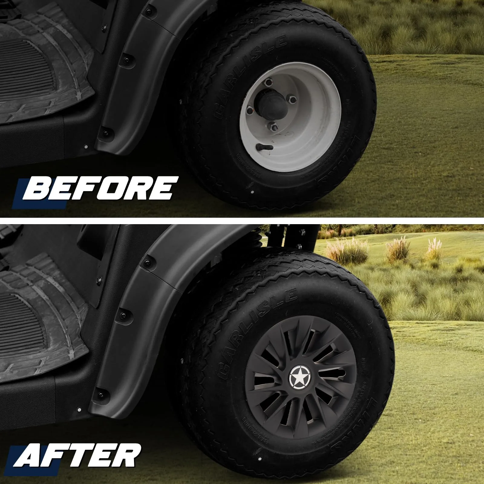 Dacalo DA-GCS-WHCB 8-Inch Golf Cart Wheel Covers image 3