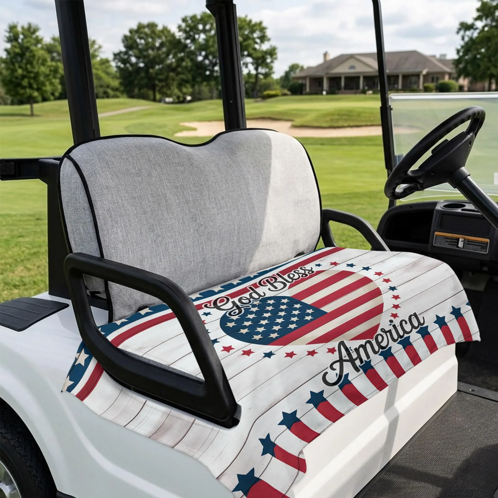 DecorLovee Golf Cart Seat Cover, Gray, 51 x 31 Inch image 4