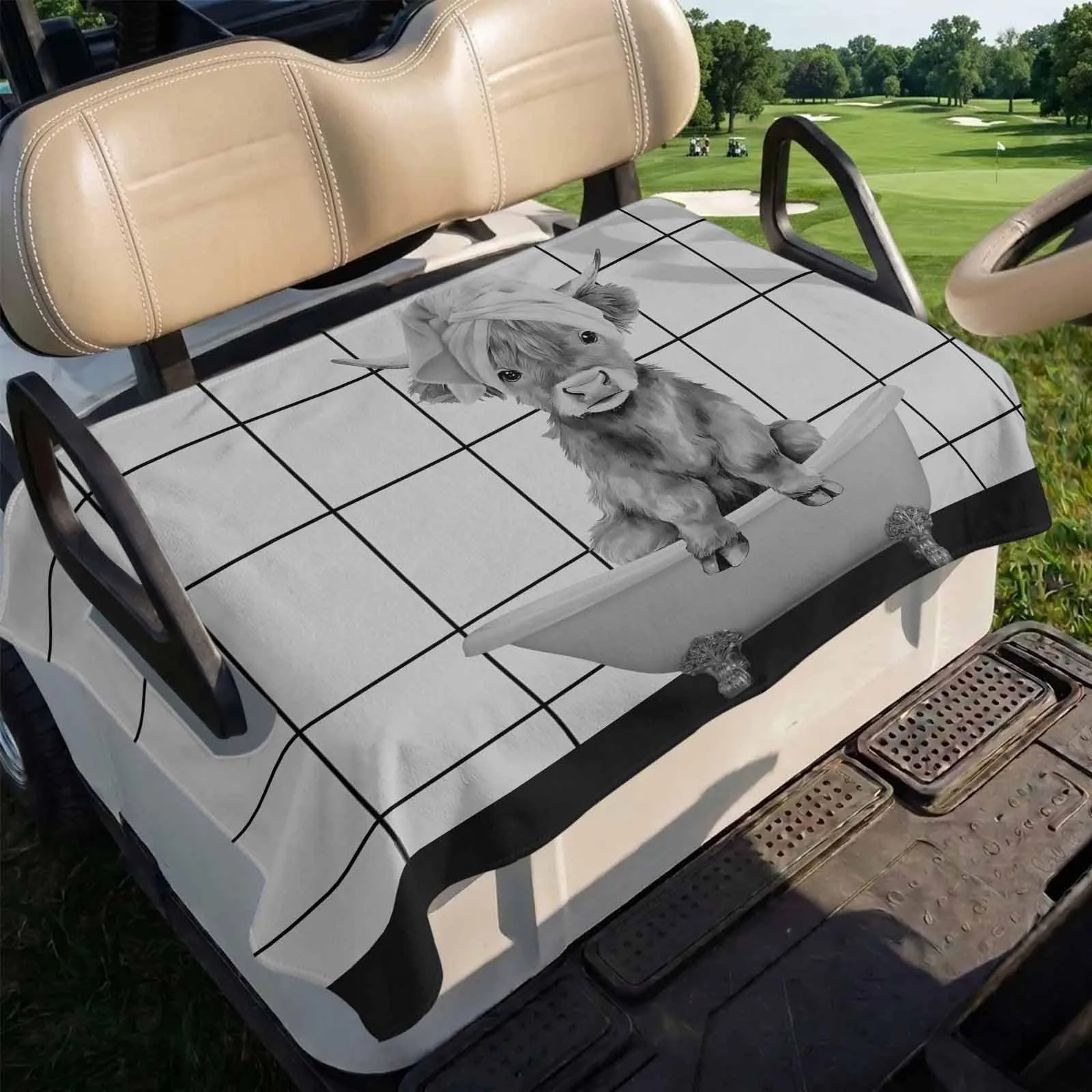 Lanata Grey Golf Cart Seat Cover, 51 x 31 Inches image 2