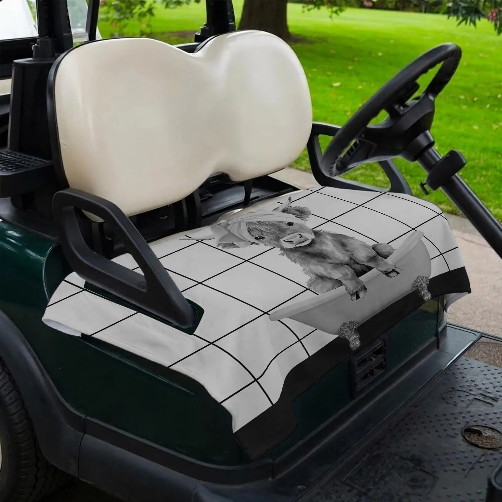Lanata Grey Golf Cart Seat Cover, 51 x 31 Inches image 4