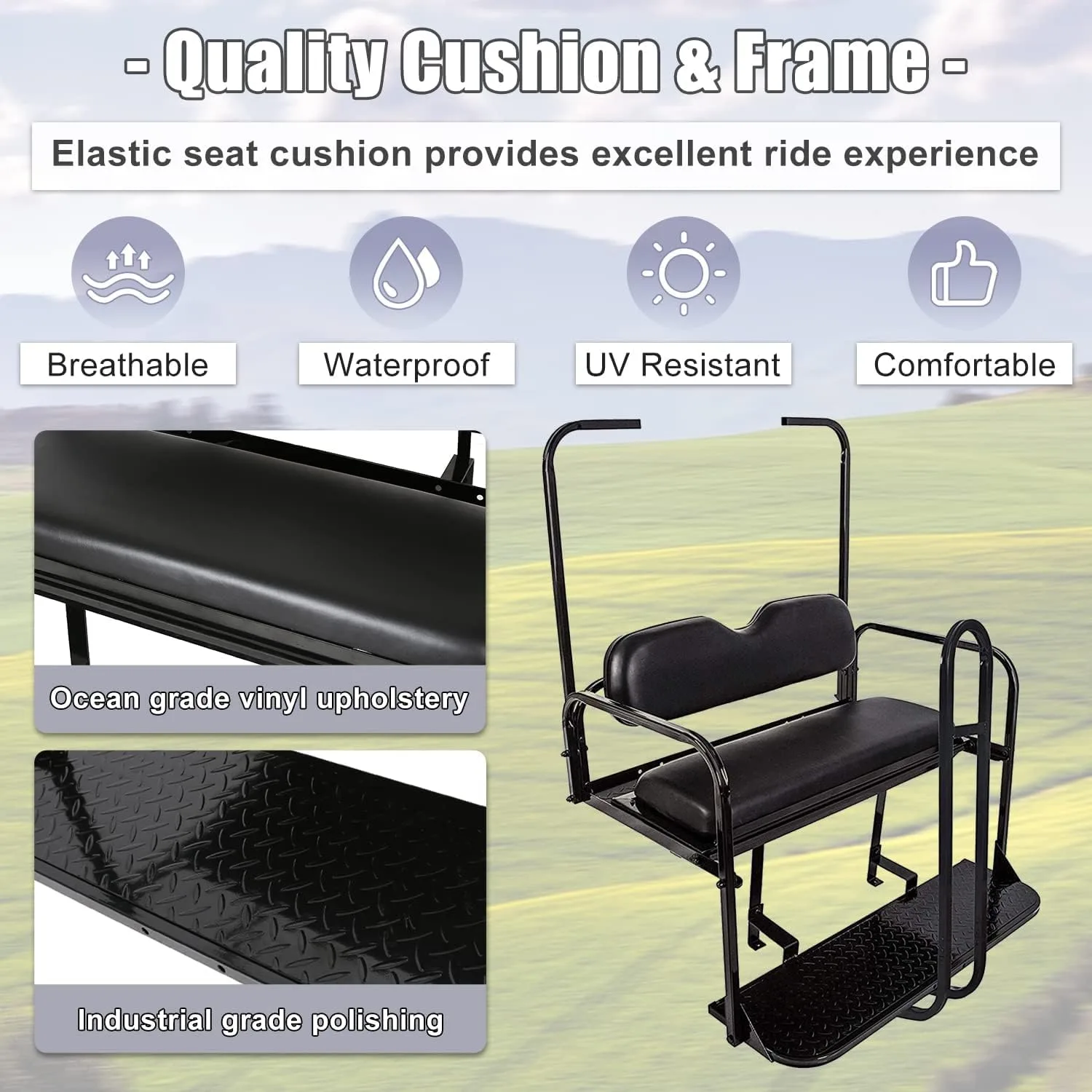 Kojem Rear Flip-Back Seat Kit for E-Z-GO TXT image 2