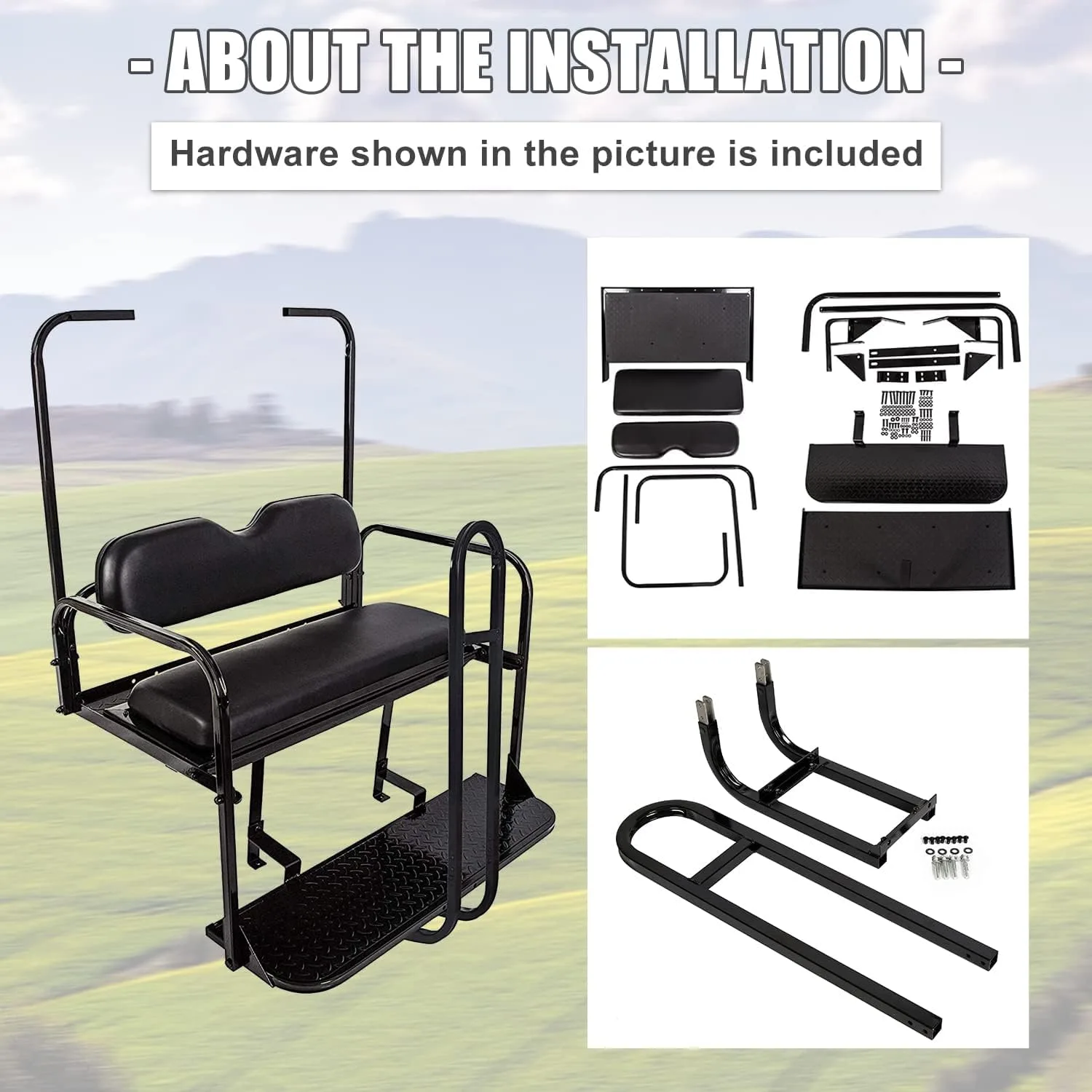 Kojem Rear Flip-Back Seat Kit for E-Z-GO TXT image 3
