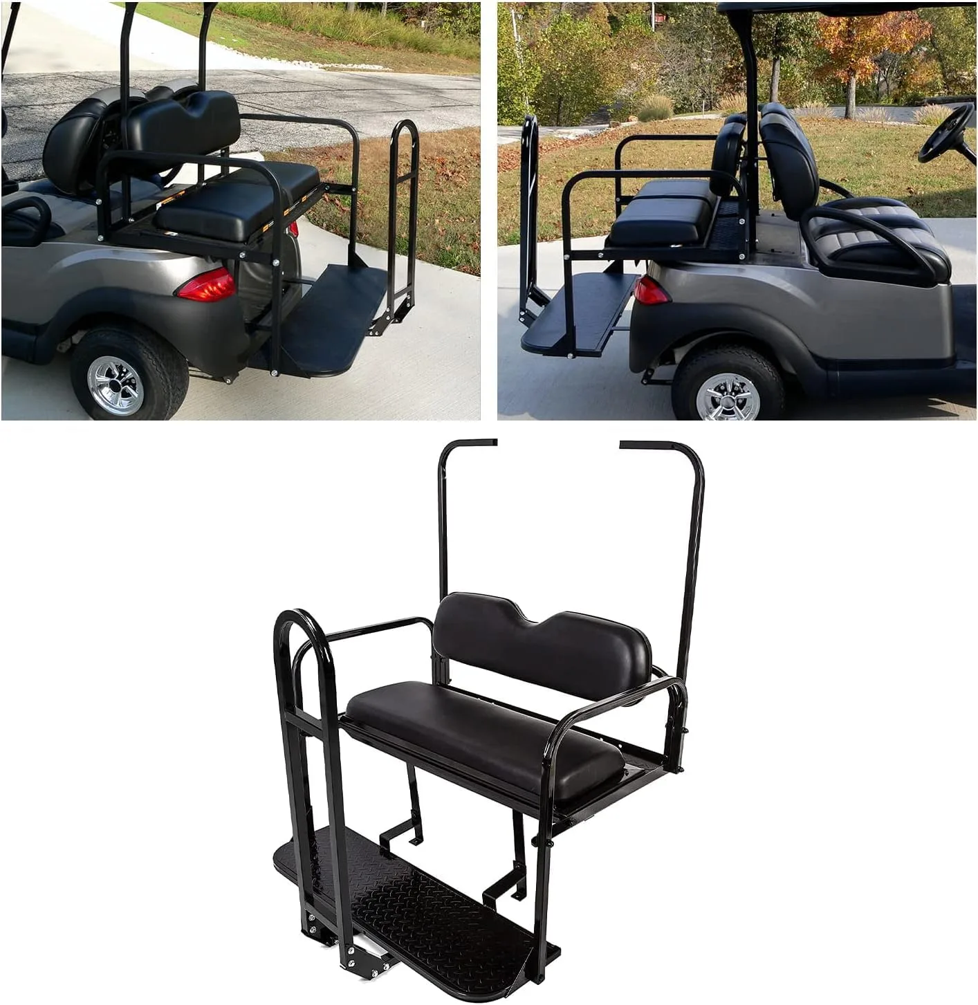 Kojem Rear Flip-Back Seat Kit for E-Z-GO TXT