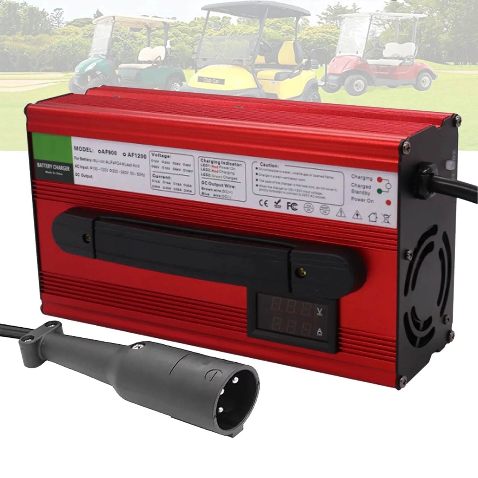 WJIANY 48V 17A Golf Cart Charger for Club Car and E-Z-GO
