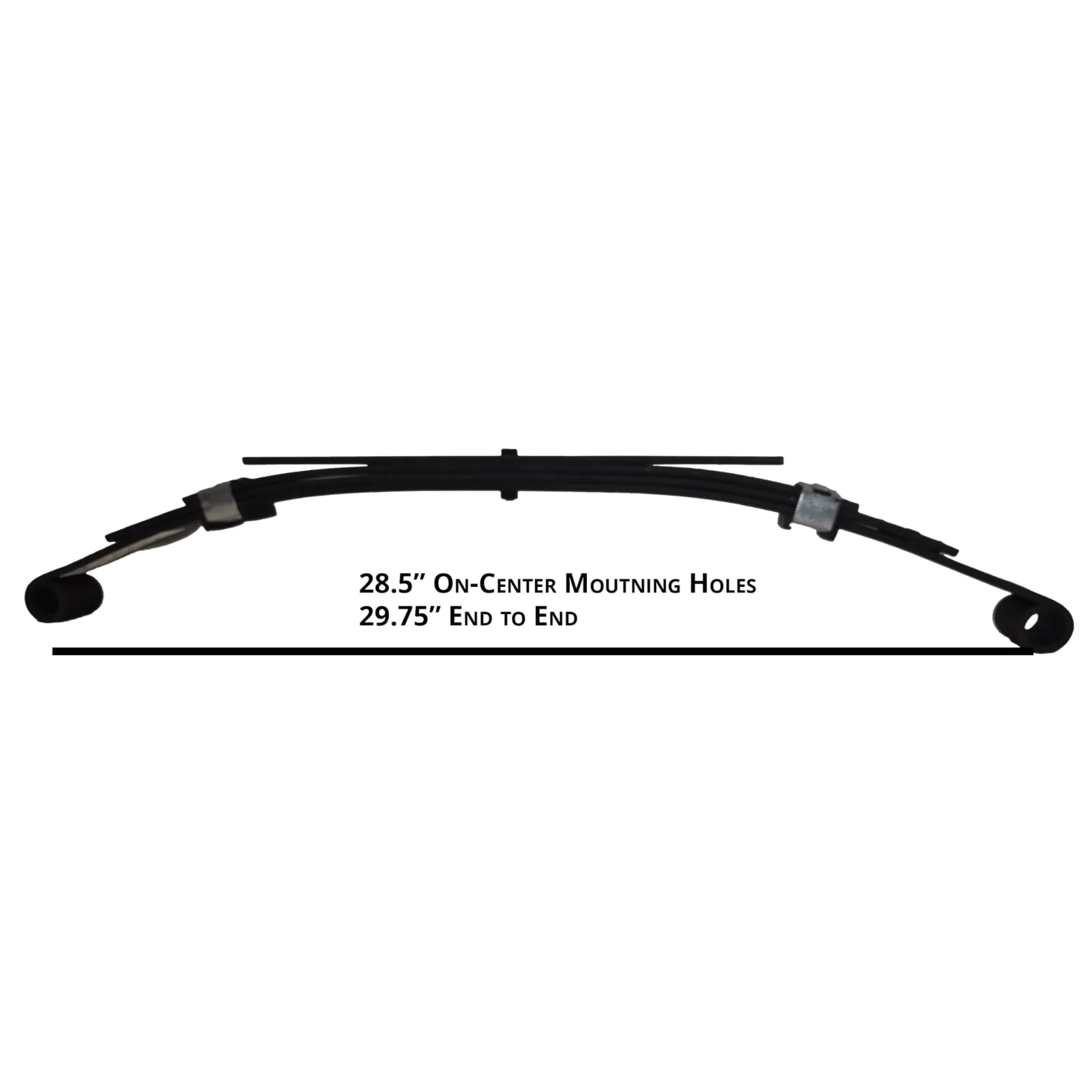 Performance Plus Carts Rear Heavy-Duty Dual-Action 4-Leaf Spring (10991) — Fits Club Car DS image 3