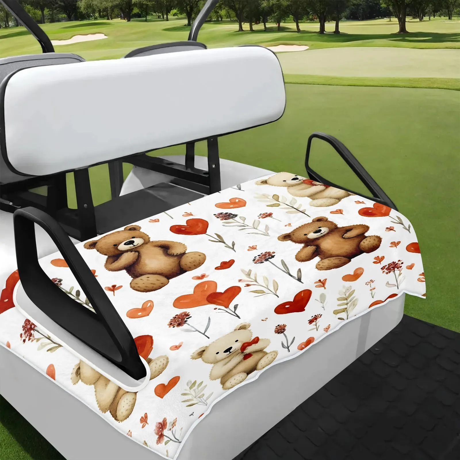 Tiveruda Golf Cart Seat Cover for Double Seats, 51 x 31 in
