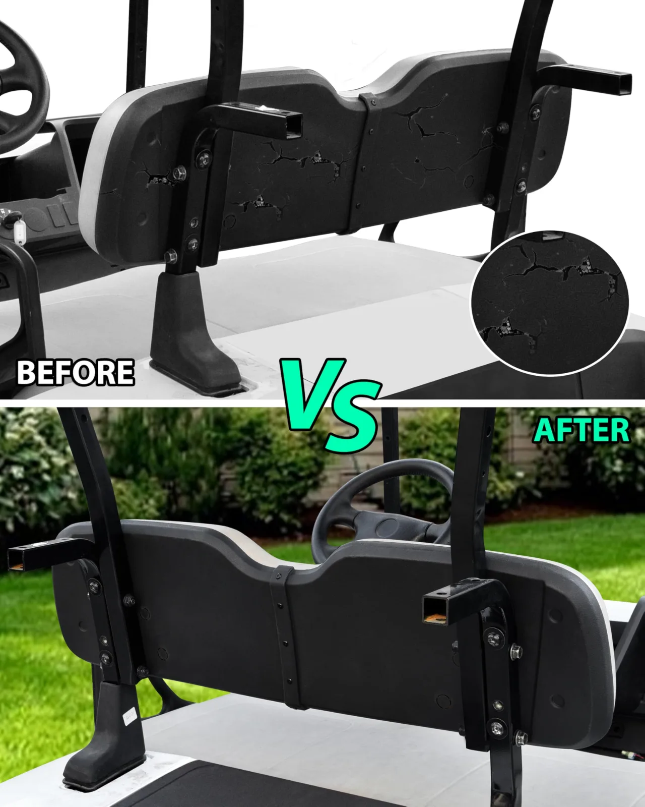 POKIAUTO Seat Back Cap for E-Z-GO RXV Valor 2025 image 2
