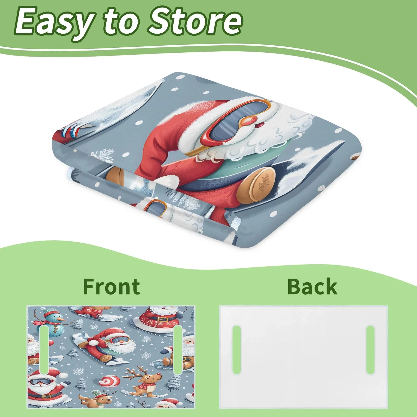 Tiveruda Santa Claus Golf Cart Seat Cover for Double Seats image 4