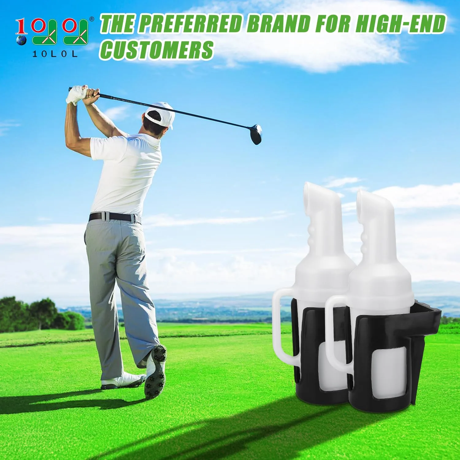 10L0L Golf Cart Sand Bottle Holder for EZGO, Yamaha & Club Car image 2