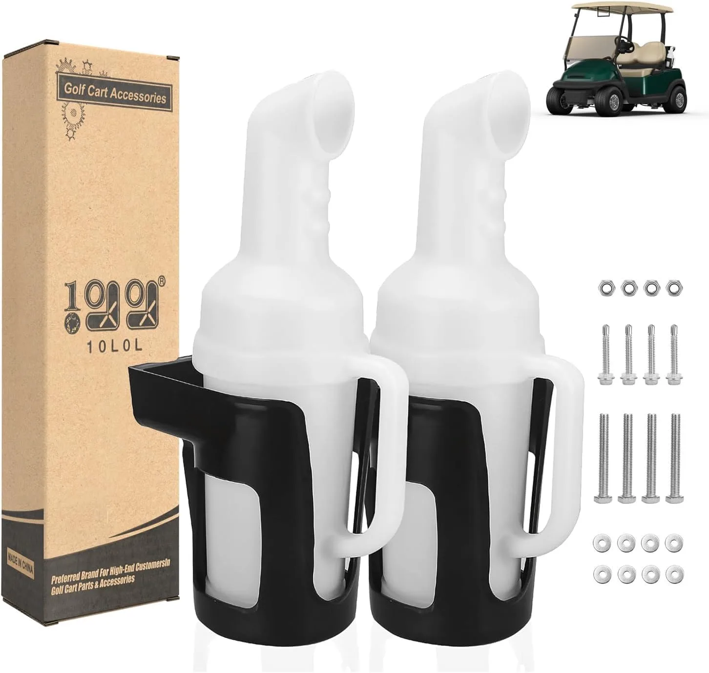 10L0L Golf Cart Sand Bottle Holder for EZGO, Yamaha & Club Car