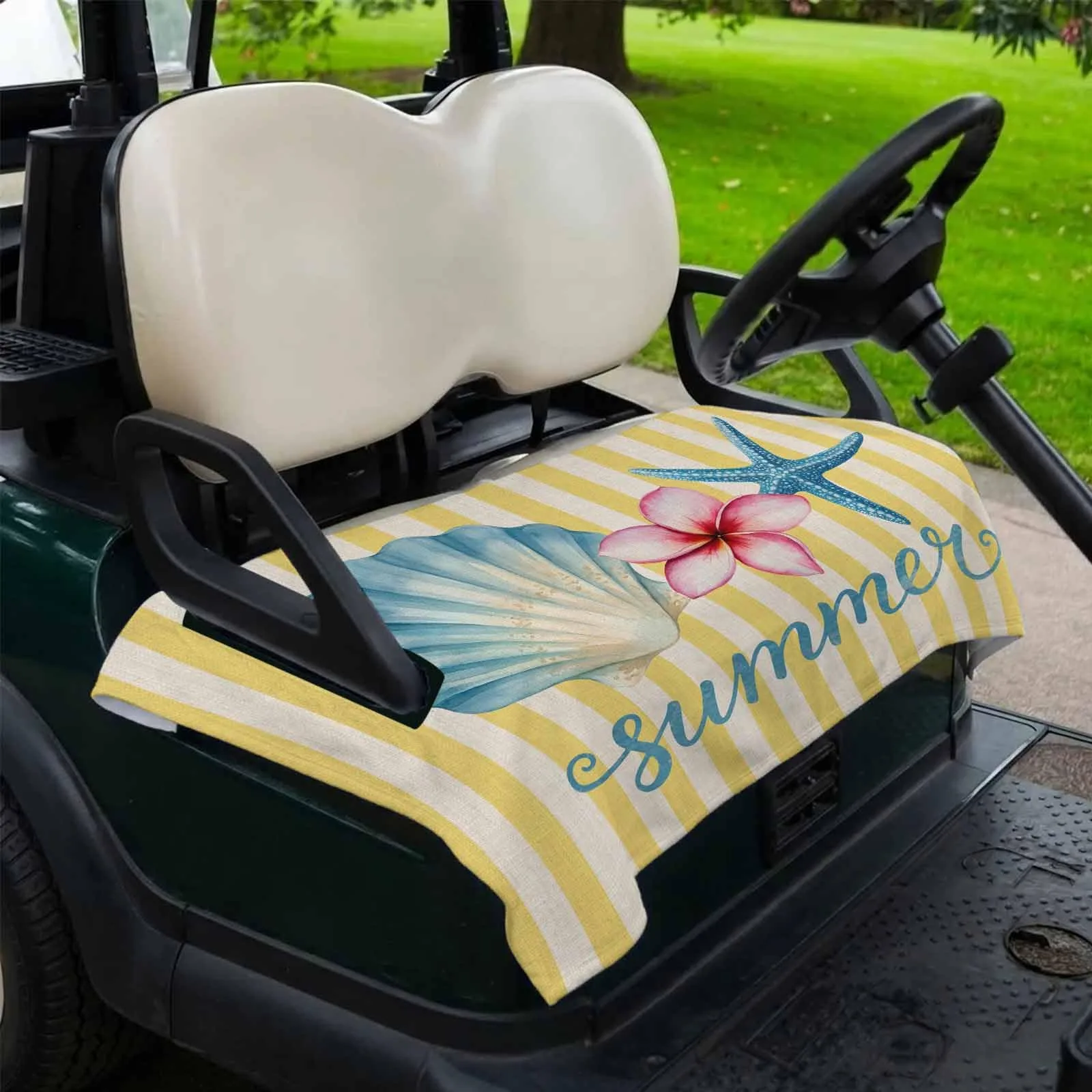 DecorLovee Golf Cart Seat Cover 51 x 31 Inch Beige image 2
