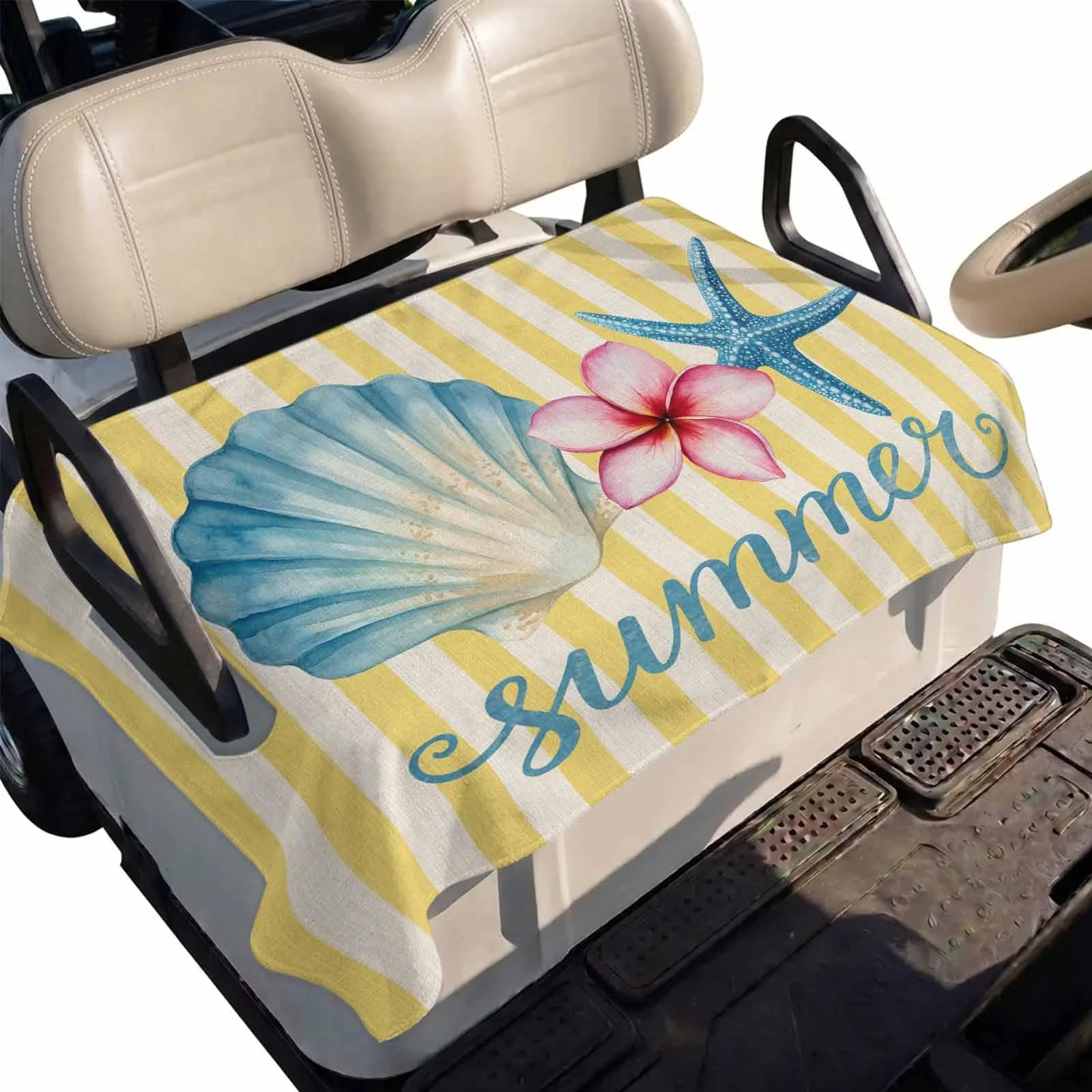 DecorLovee Golf Cart Seat Cover 51 x 31 Inch Beige