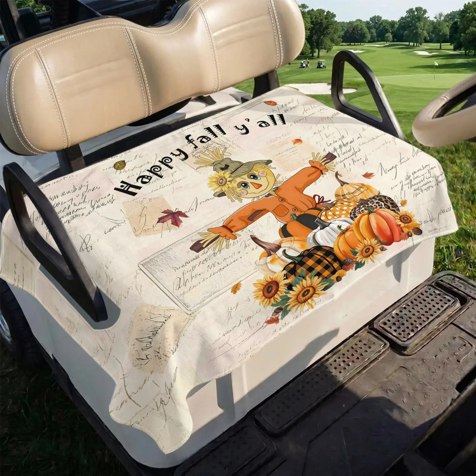 Trosturdspn Fall Golf Cart Seat Towel Blanket 51 x 31 in image 4