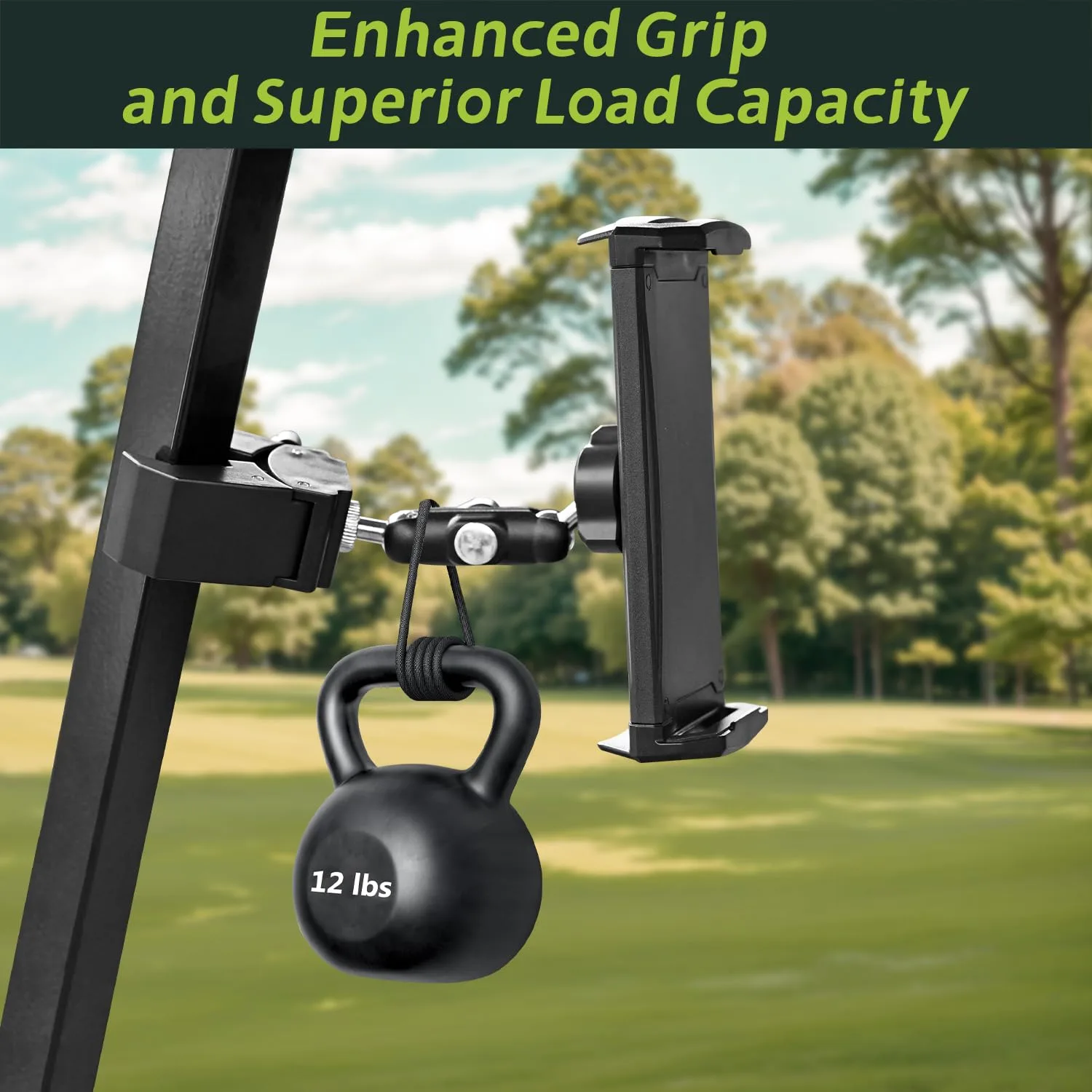 Urgown Golf Cart Tablet & Phone Mount Clamp, 4–13" (GCTM-001) image 4
