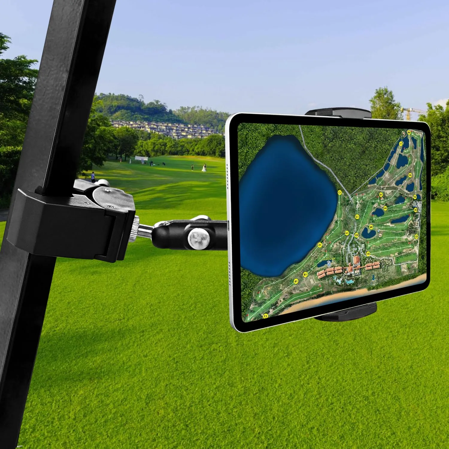 Urgown Golf Cart Tablet & Phone Mount Clamp, 4–13" (GCTM-001)