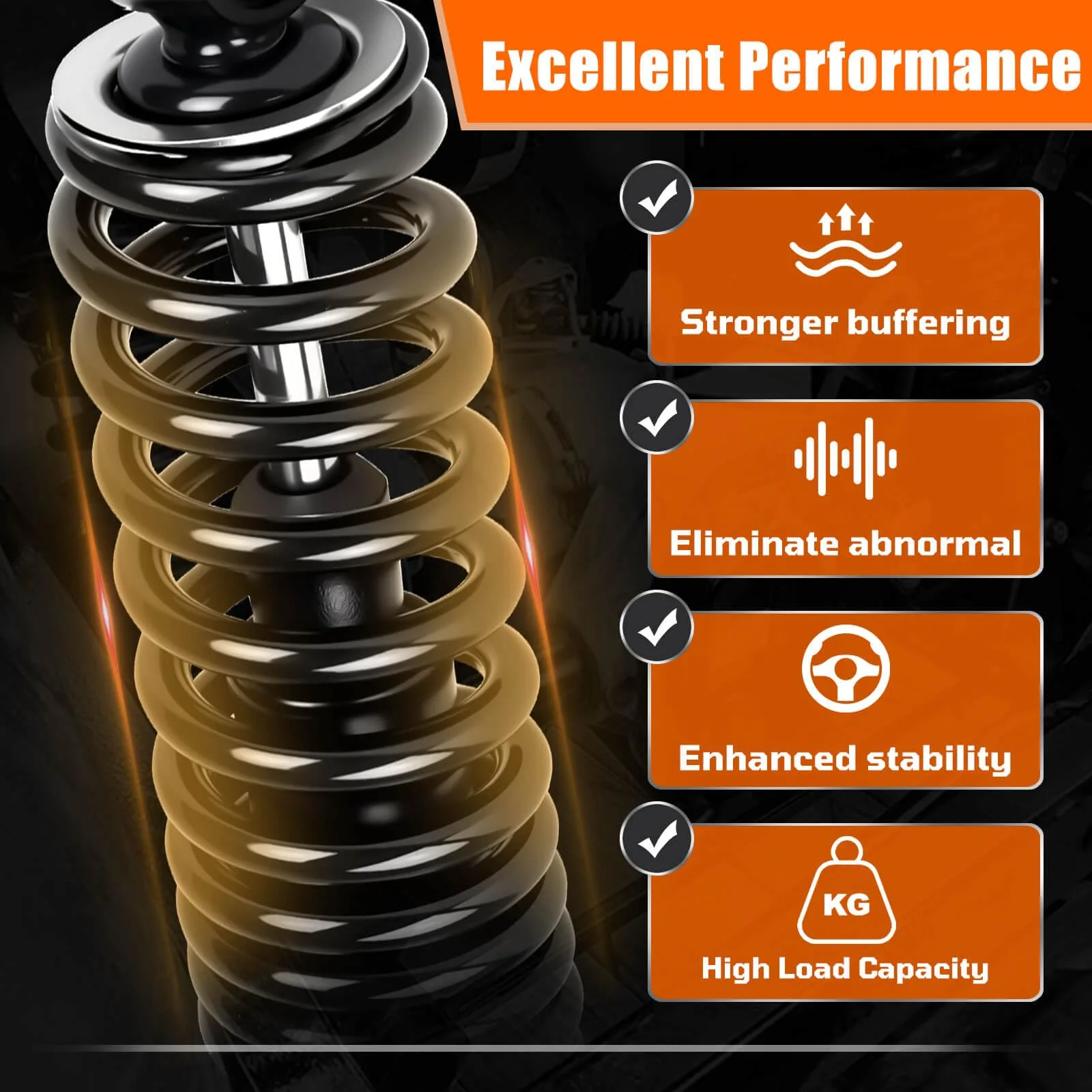 MOSNAI Rear Shocks for Yamaha G14-G29 Golf Carts image 4