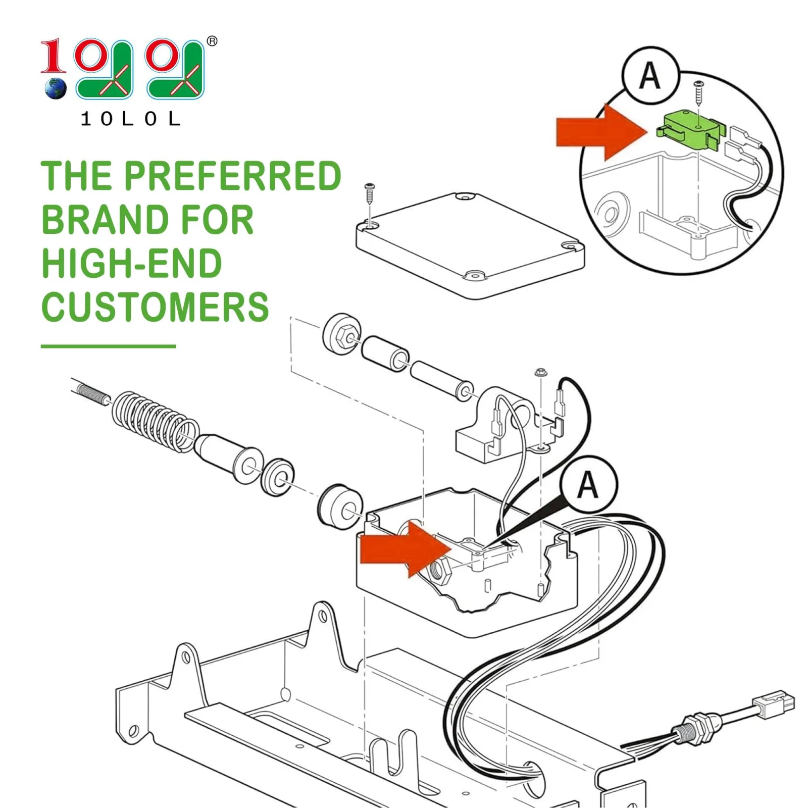 10L0L Micro Switch Kit for Club Car DS, Precedent & Tempo image 2