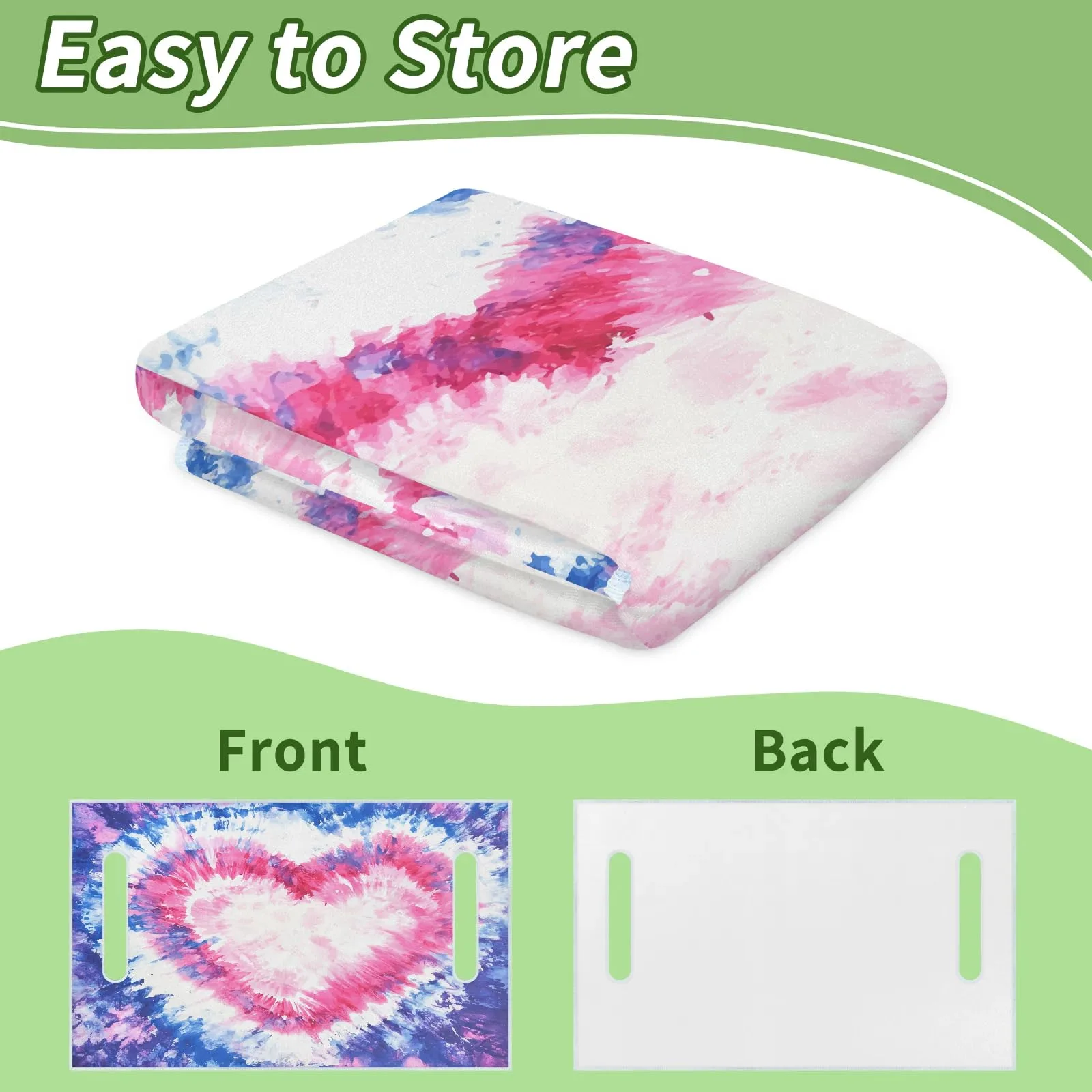 Tiveruda Tie-Dye Heart Golf Cart Seat Cover, 51 x 31 in image 4
