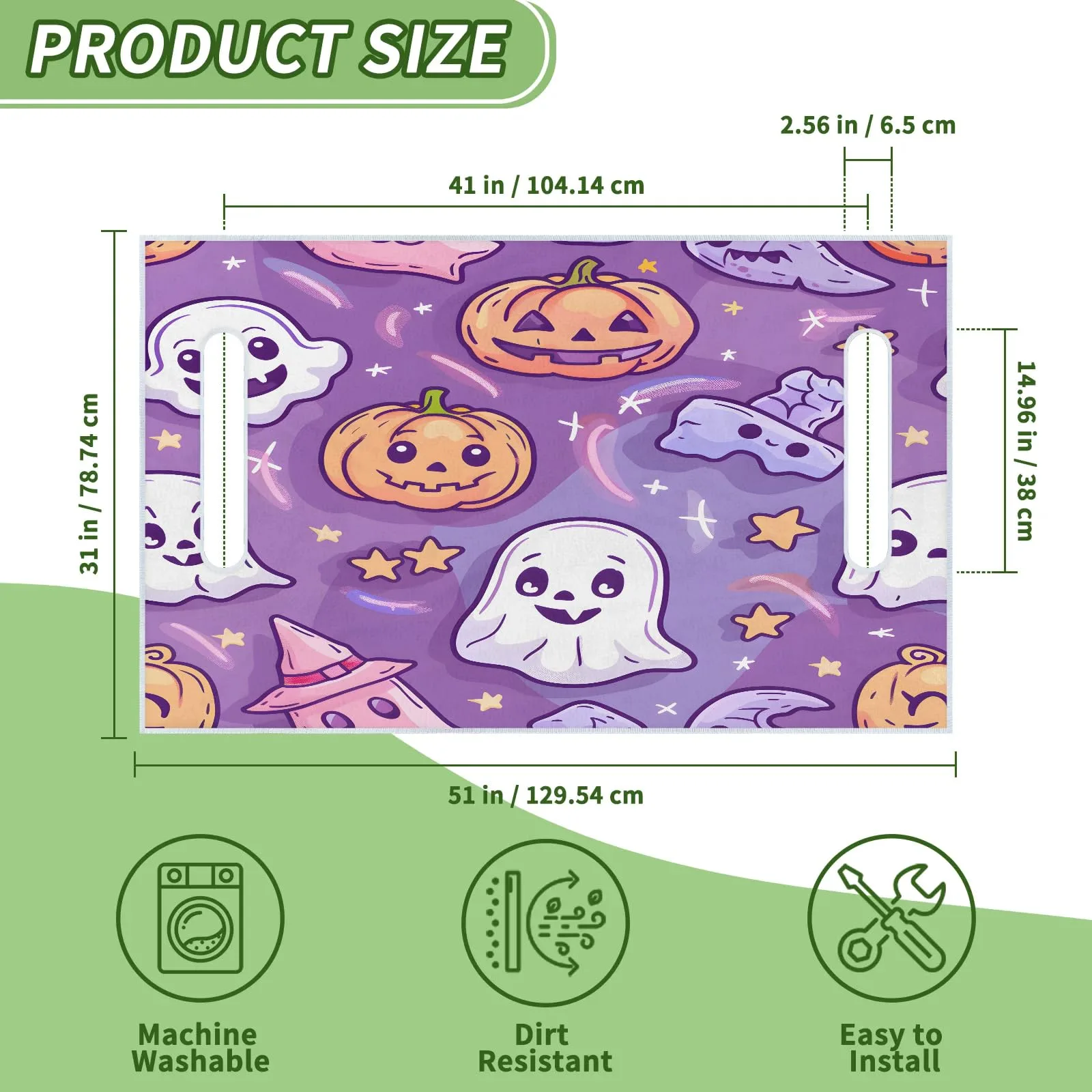 Tiveruda Halloween Ghost Star Golf Cart Seat Cover image 2