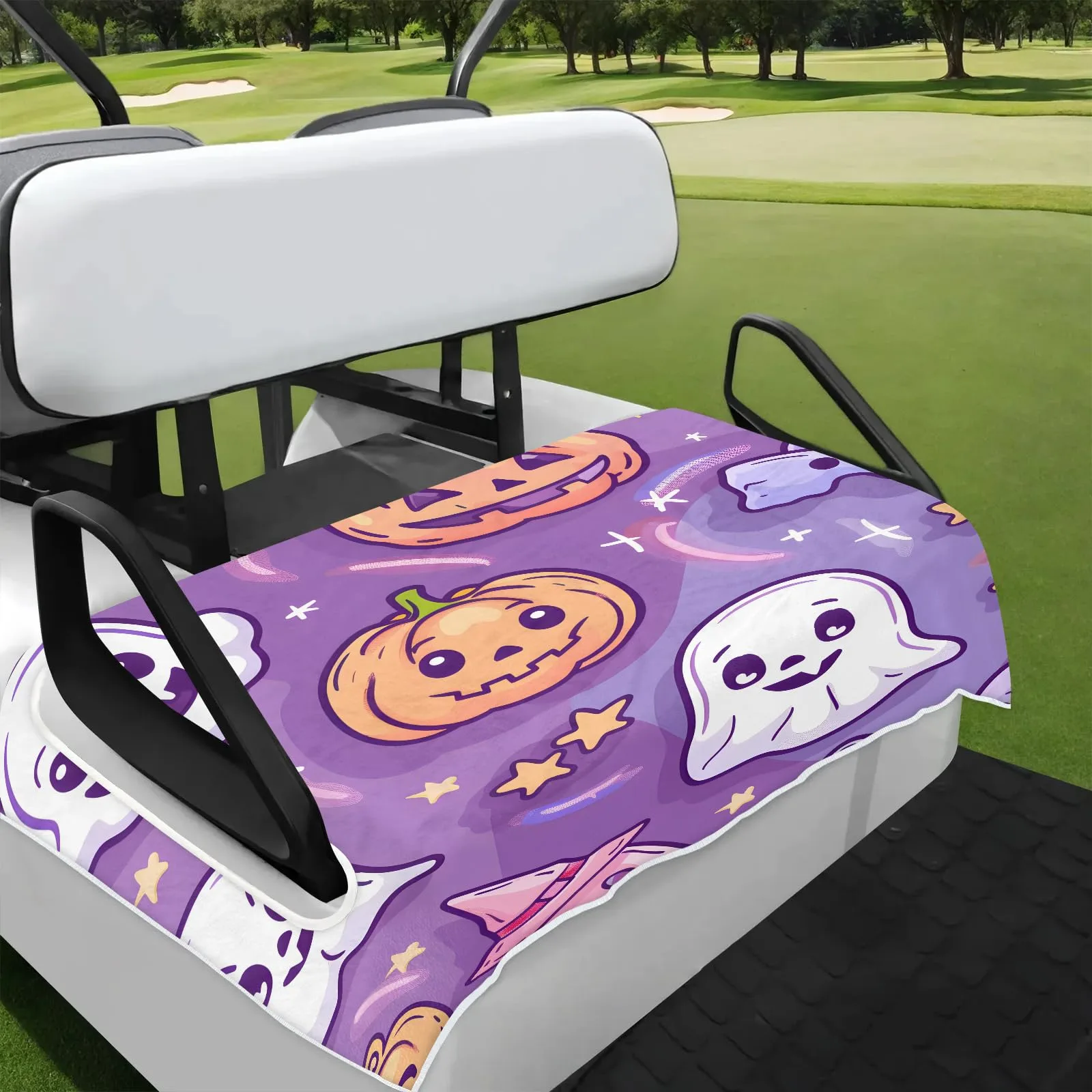 Tiveruda Halloween Ghost Star Golf Cart Seat Cover