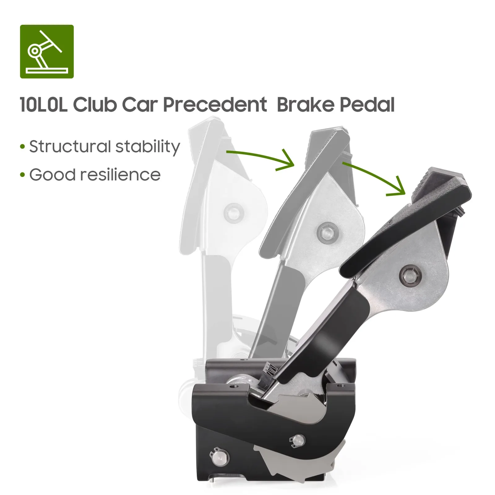 10L0L Brake Pedal Assembly for Club Car Precedent image 4