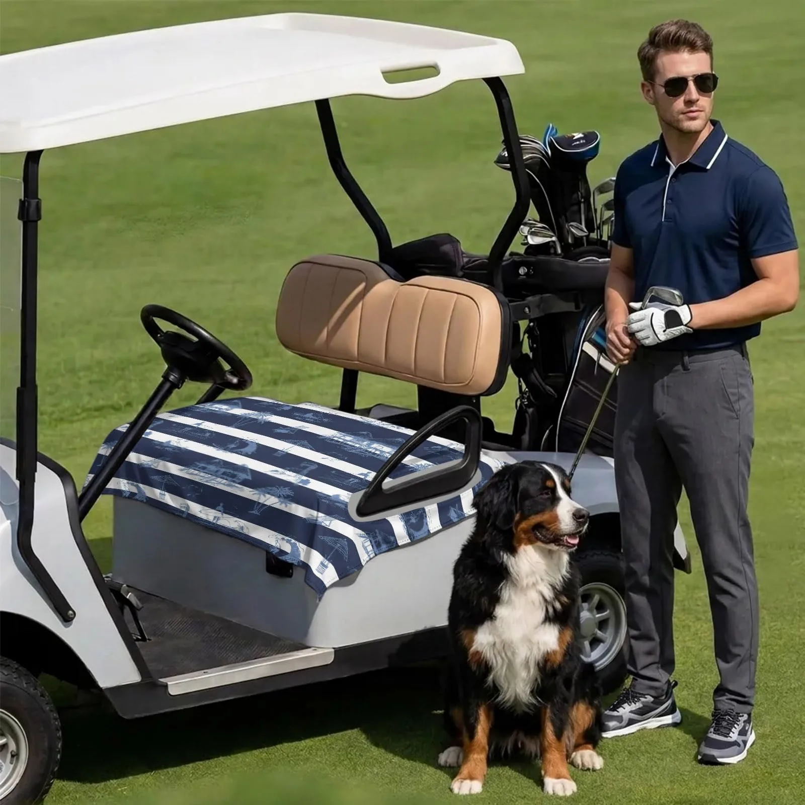 DecorLovee 51 x 31-Inch Golf Cart Seat Cover image 3