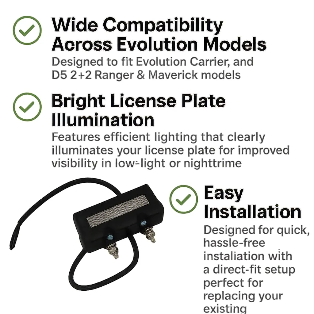 Evolution Golf Cart LED License Plate Light 2.04.0216 image 2