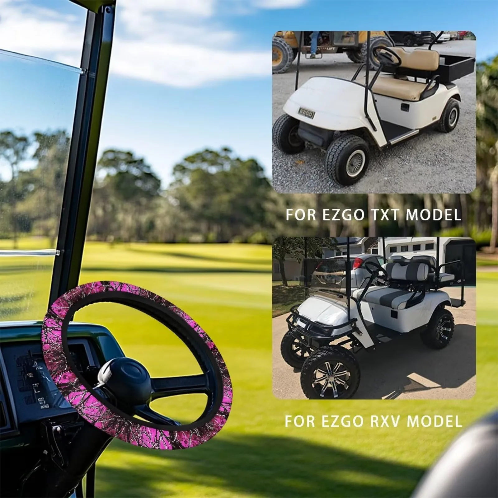 Whosucclay Golf Cart Steering Wheel Cover 13-14 Inch image 2