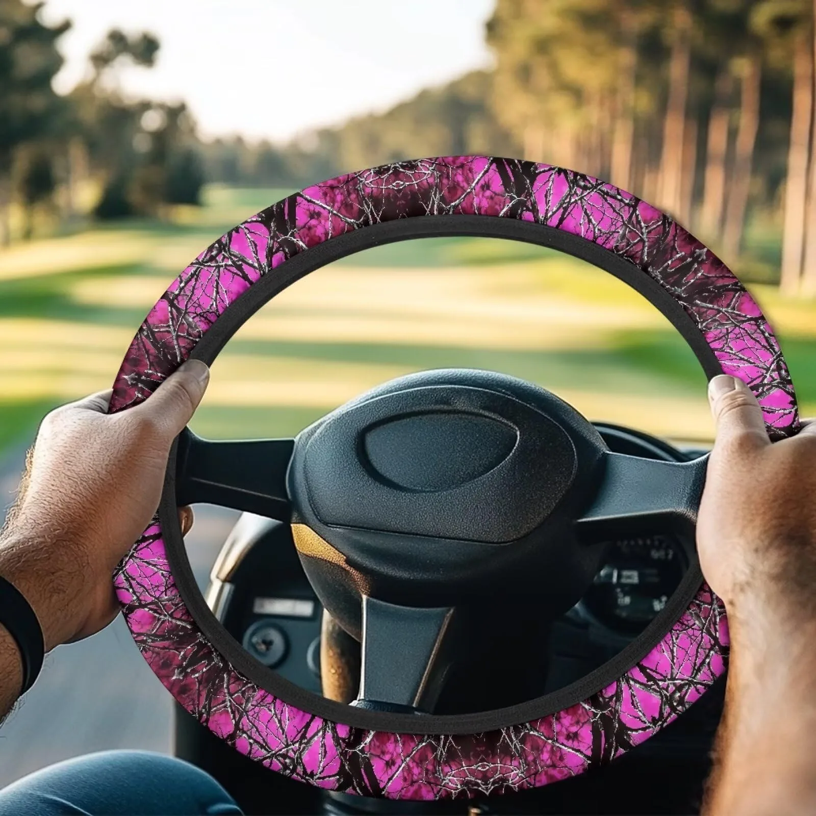 Whosucclay Golf Cart Steering Wheel Cover 13-14 Inch