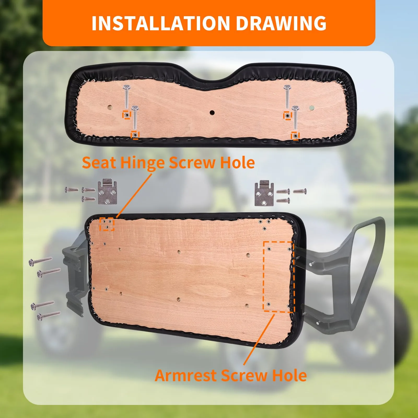 Hubxinly EZGO TXT Medalist Front Seat Cushion Set image 4
