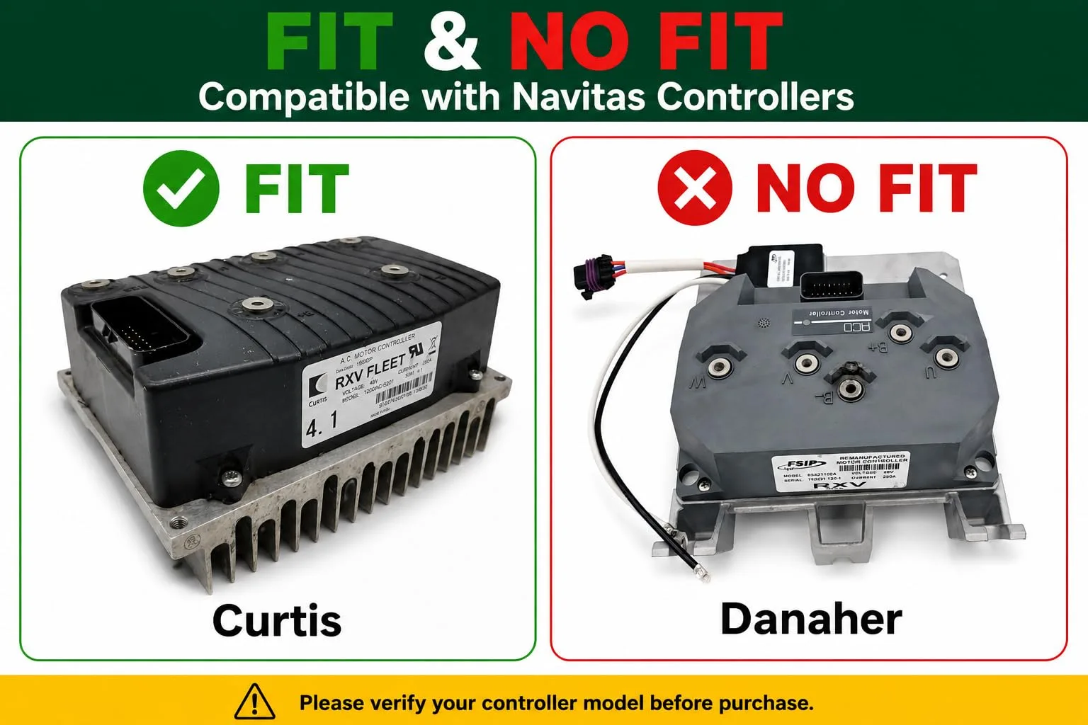 Navitas 440A TAC Controller for E-Z-GO RXV Curtis Carts image 2