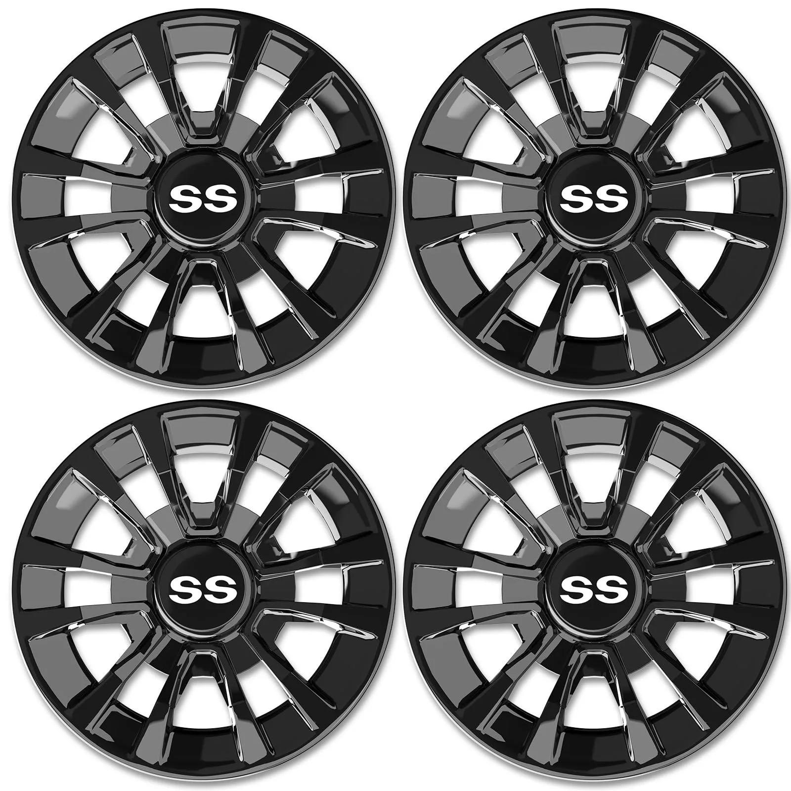 ENEKERP 8-Inch Golf Cart Wheel Covers Hub Caps LGG-FT