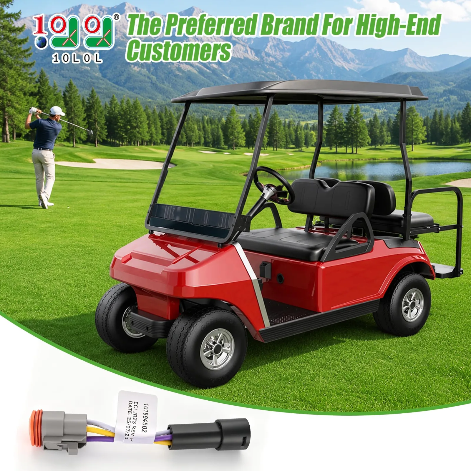 10L0L Accelerator Harness for Club Car DS 101894502 image 2