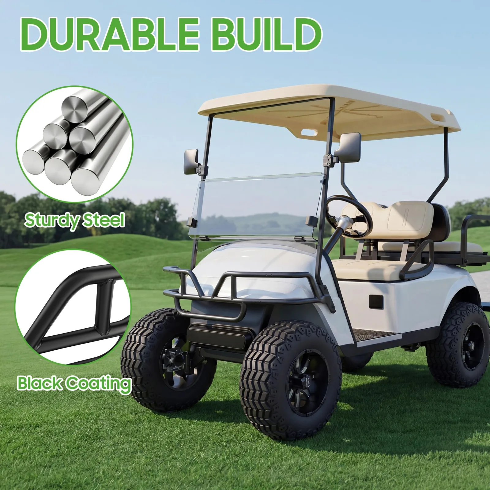 10L0L Front Brush Guard for E-Z-GO TXT | CBBOD-T002-D1 image 4