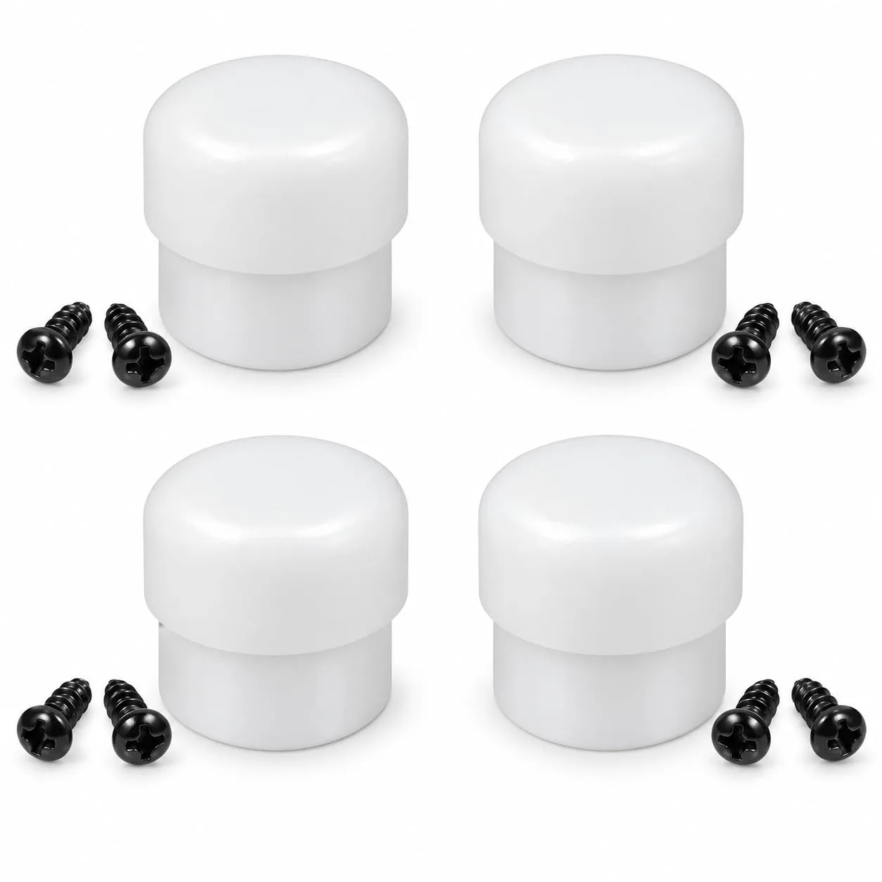 Precision Auto Products White Stabilizing Post Tips for Razor Crazy Cart (W25143490214-4)
