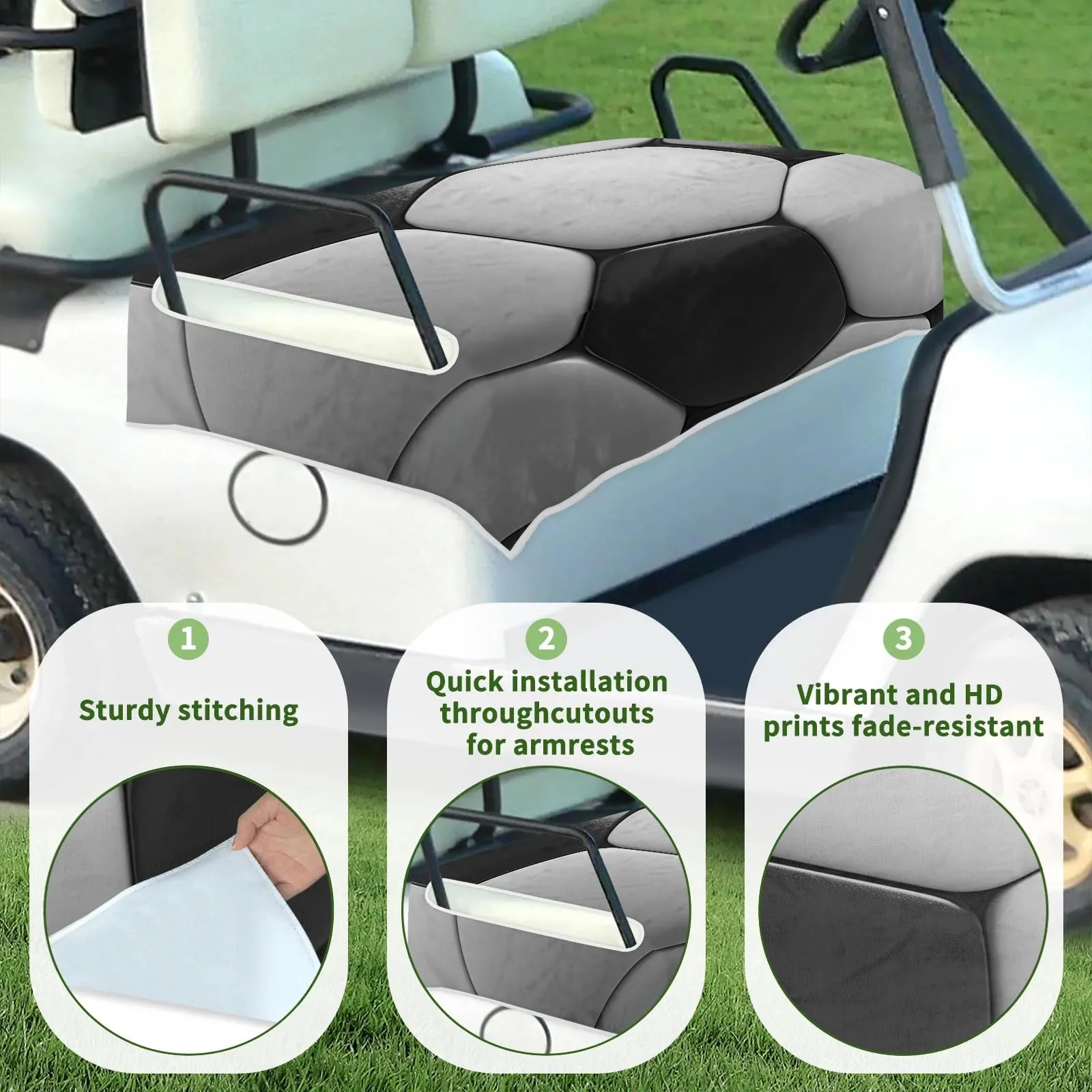 Tiveruda American Football Golf Cart Seat Cover 51 x 31 in image 3