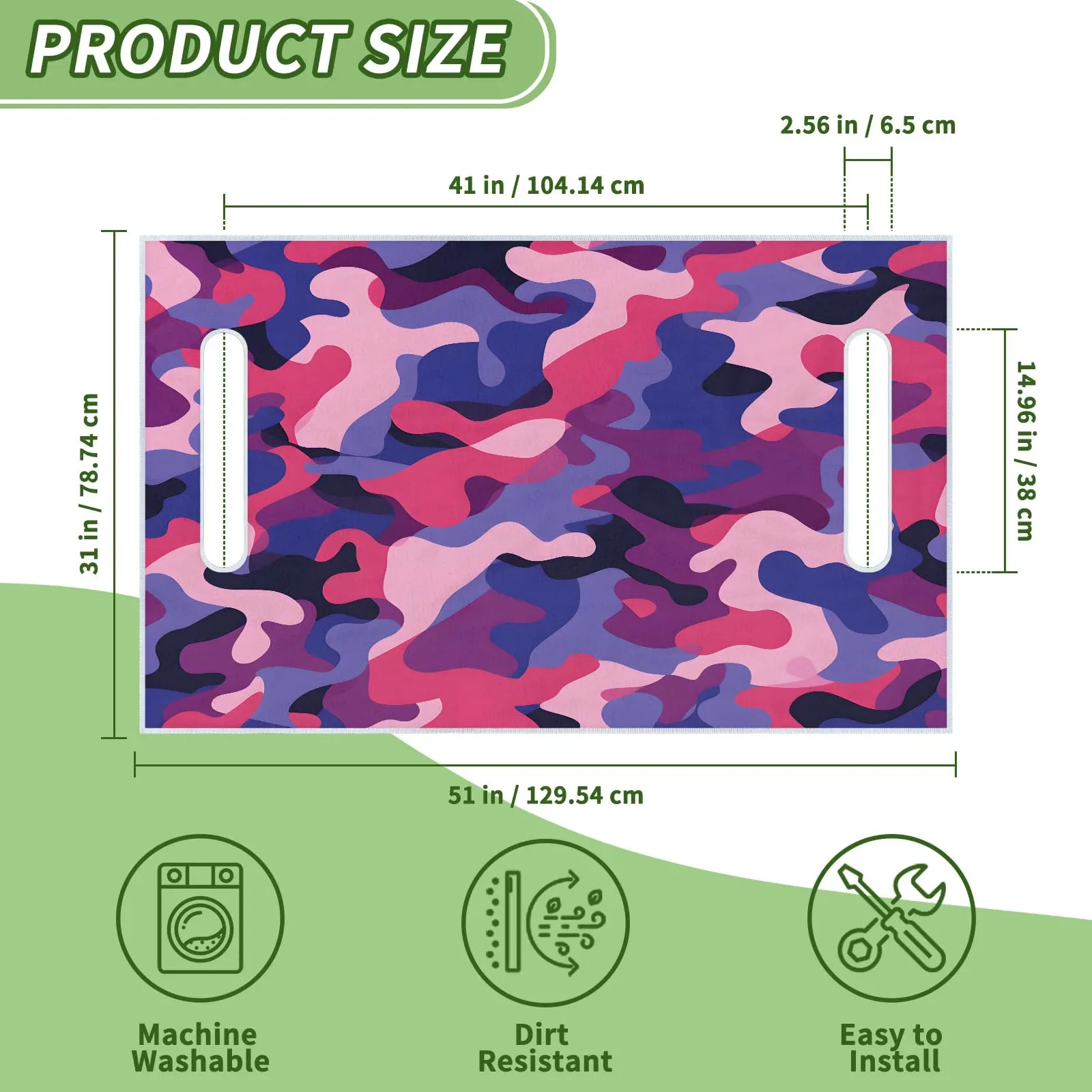 Tiveruda Purple Camouflage Golf Cart Seat Cover image 2