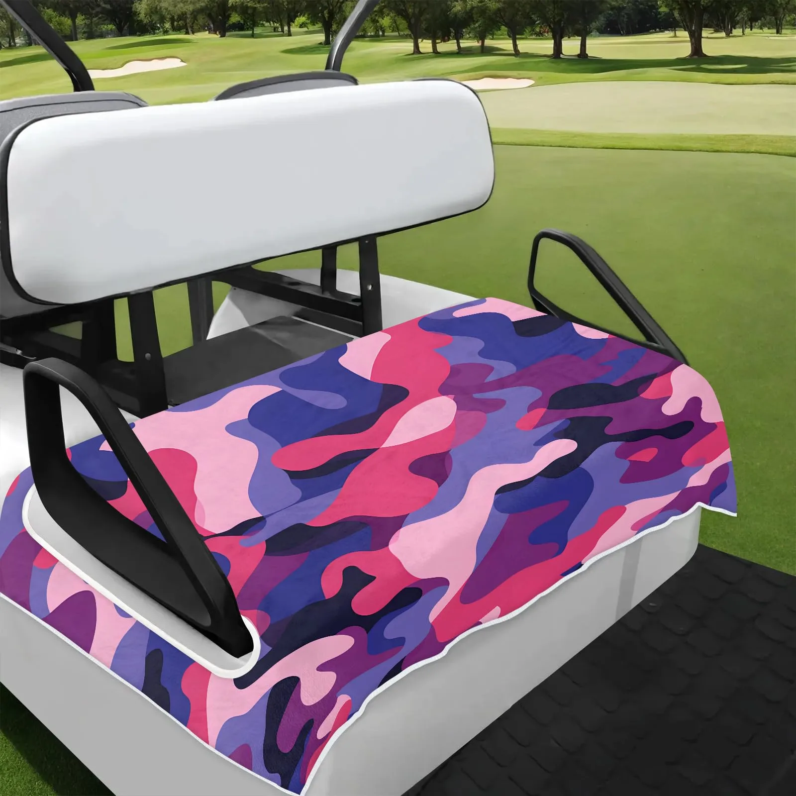 Tiveruda Purple Camouflage Golf Cart Seat Cover